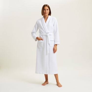 Laurence Tavernier Essentiel Uni Long Bath Robes Blanc