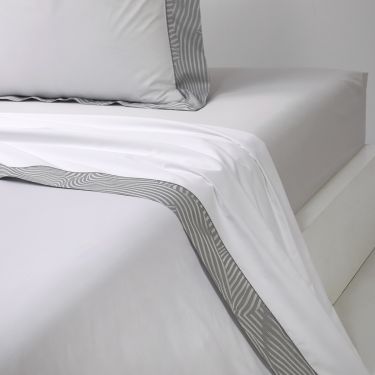 Yves Delorme Couture Honora Brume 500 TC Flat Sheets