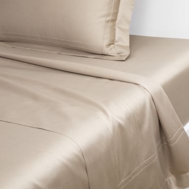 Yves Delorme Couture Adagio Noisette 500 TC Flat Sheets