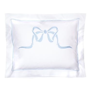 Baby Pillowcase Blue Bow (pillow sold separately)