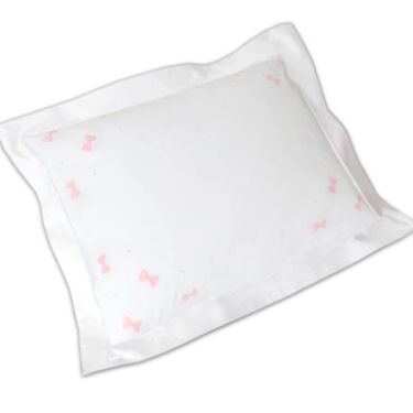 Personalised Baby Pillowcase Pink Mini Bows