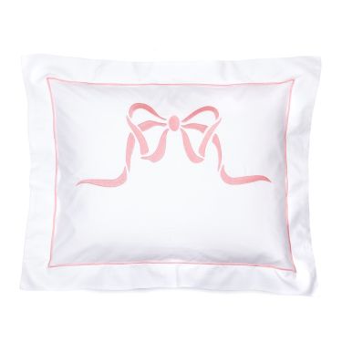 Personalised Baby Pillowcase Pink Bow (pillow sold separately)