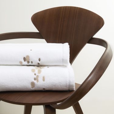 Yves Delorme Couture Sonate Blanc/Sable Towels
