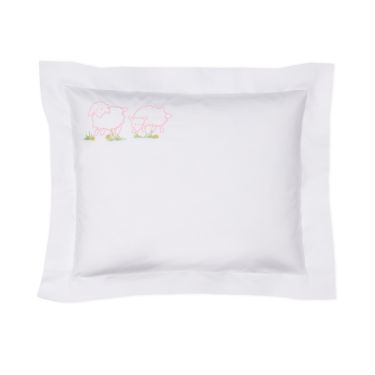 Personalised Baby Pillowcase Pink Sheep (pillow sold separately)