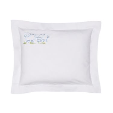 Personalised Baby Pillowcase Blue Sheep (pillow sold separately)