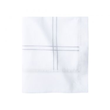 Yves Delorme Duetto Brume Cotton Voile Flat Sheets