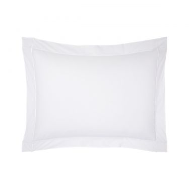 Yves Delorme Athena Blanc Cotton Percale 500 TC Pillowcases