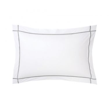 Yves Delorme Athena Platine Cotton Percale 500 TC Pillowcases